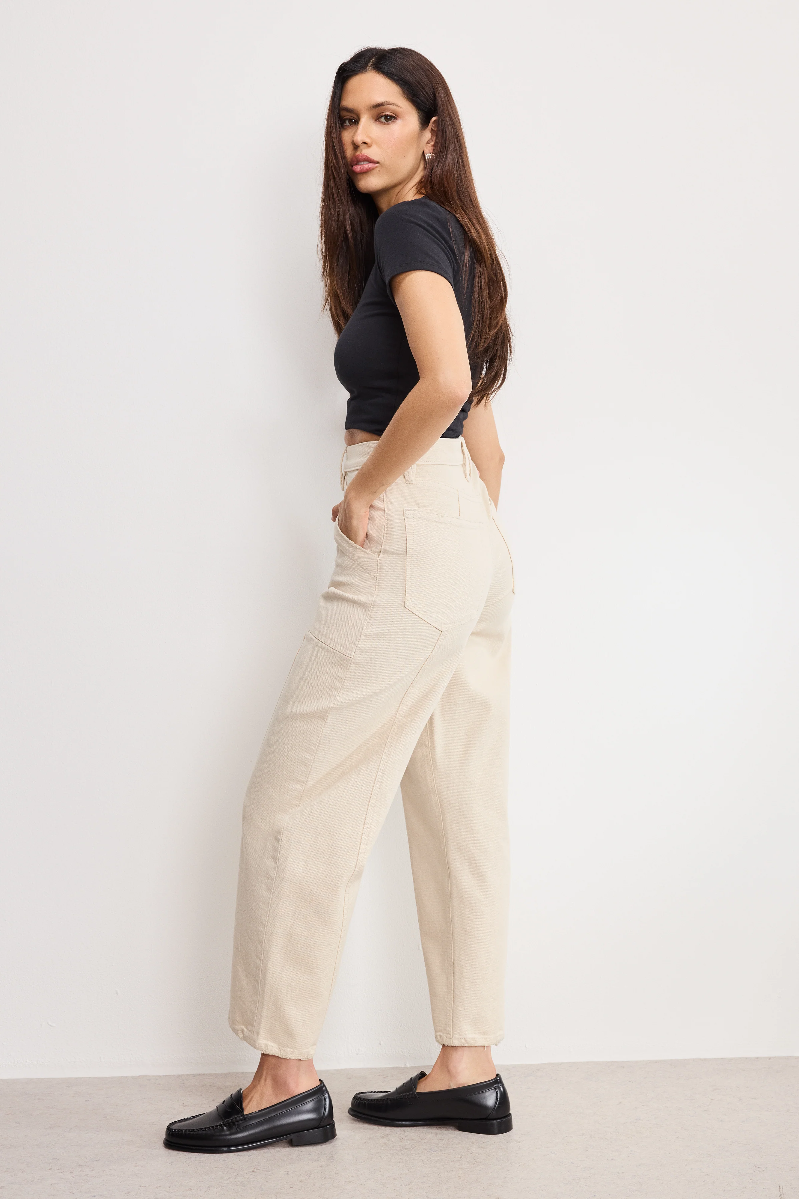 CROPPED BARREL PANTS Canvas 4 CROPPED BARREL PANTS Canvas