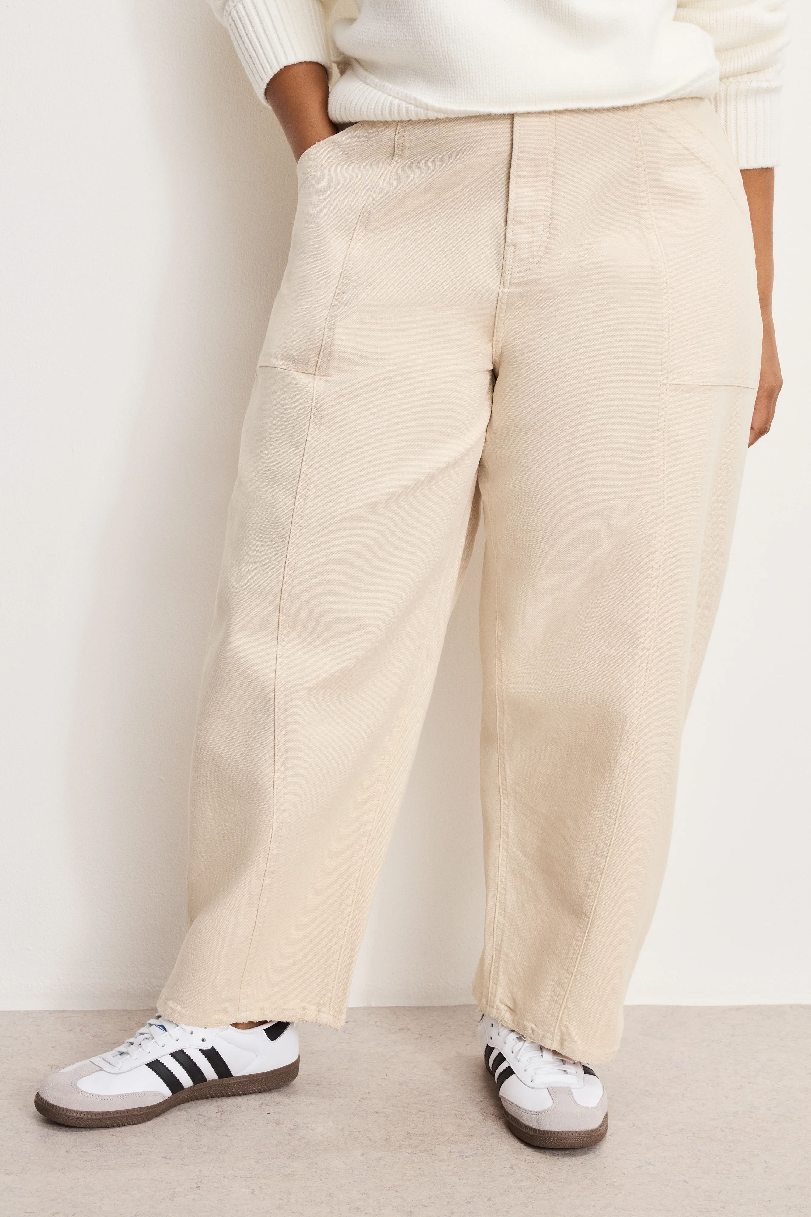 CROPPED BARREL PANTS Canvas 9 CROPPED BARREL PANTS Canvas