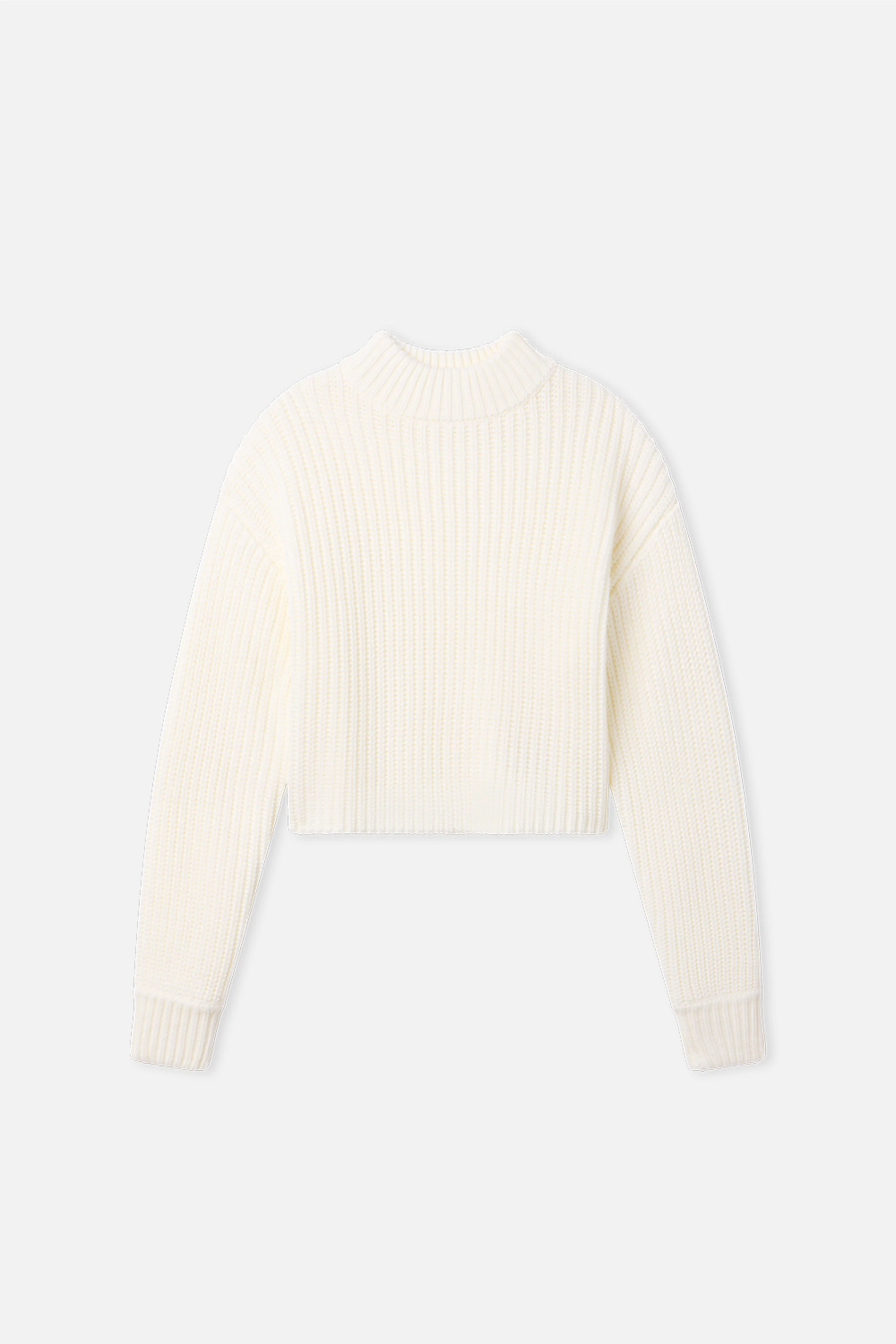 CHUNKY KNIT MOCK NECK SWEATER Ivory003