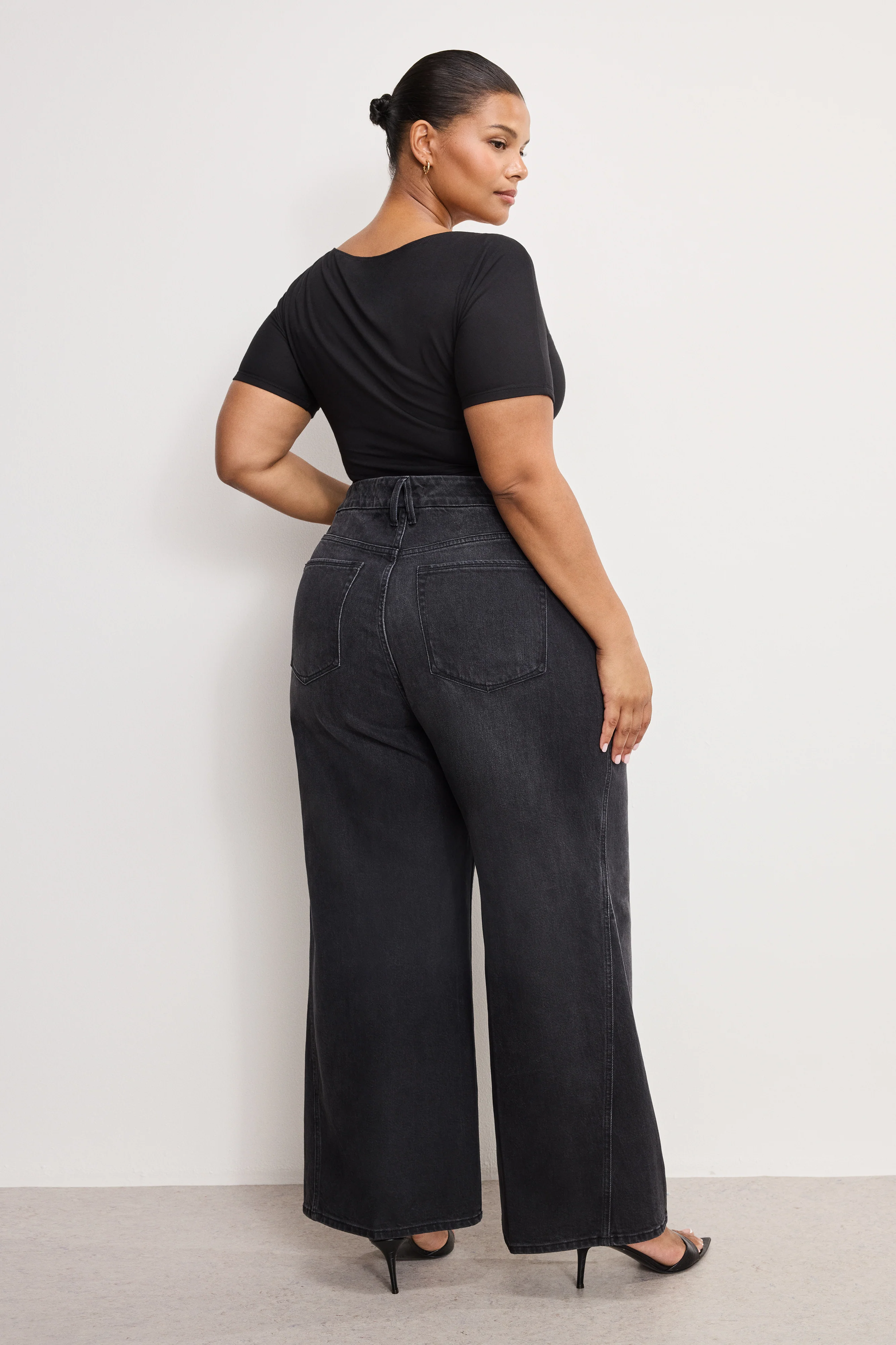 GOOD SKATE CROPPED WIDE JEANS Black407 5 GOOD SKATE CROPPED WIDE JEANS Black407