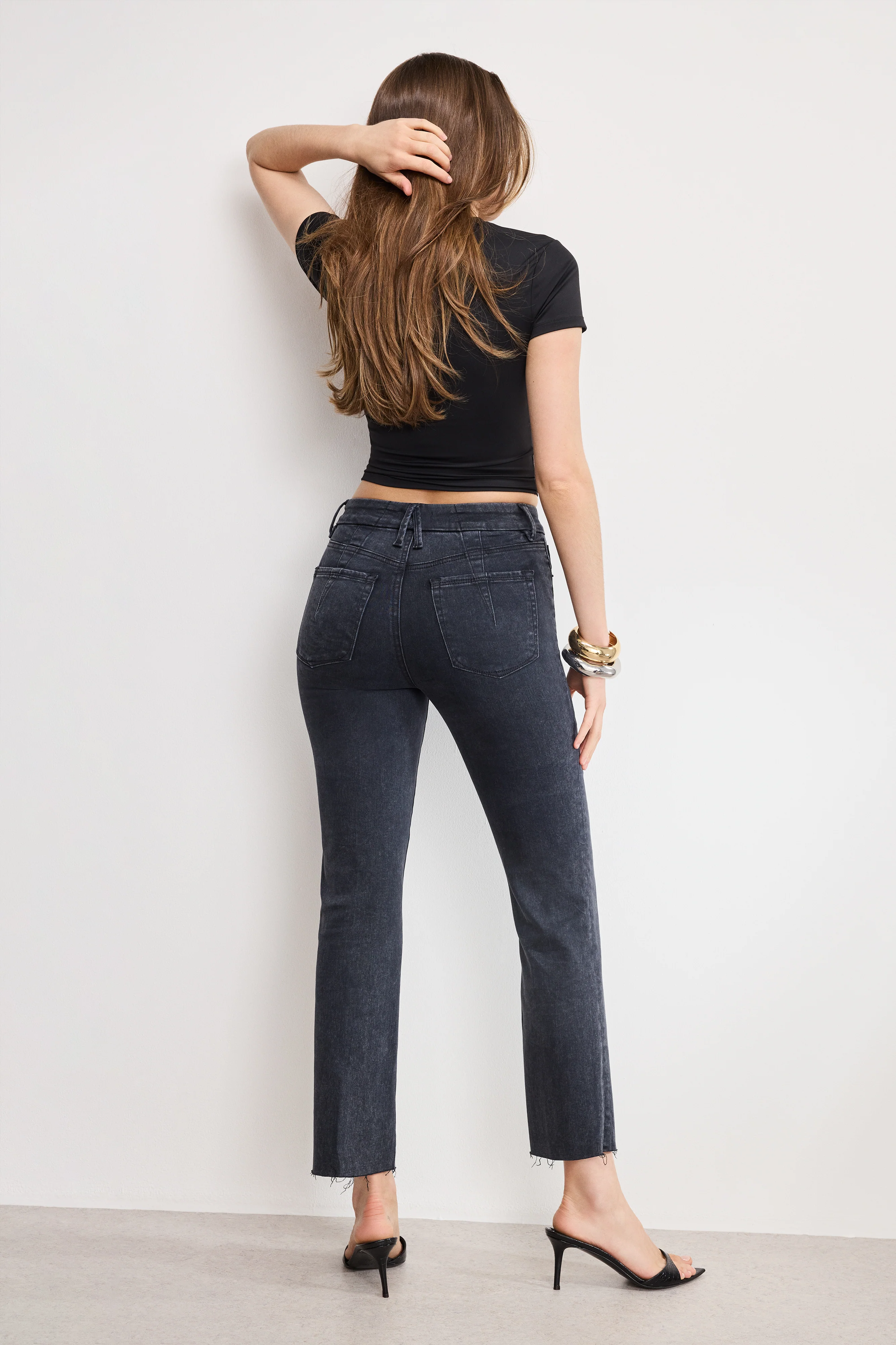 ALWAYS FITS GOOD LEGS STRAIGHT JEANS Black414 6 ALWAYS FITS GOOD LEGS STRAIGHT JEANS Black414
