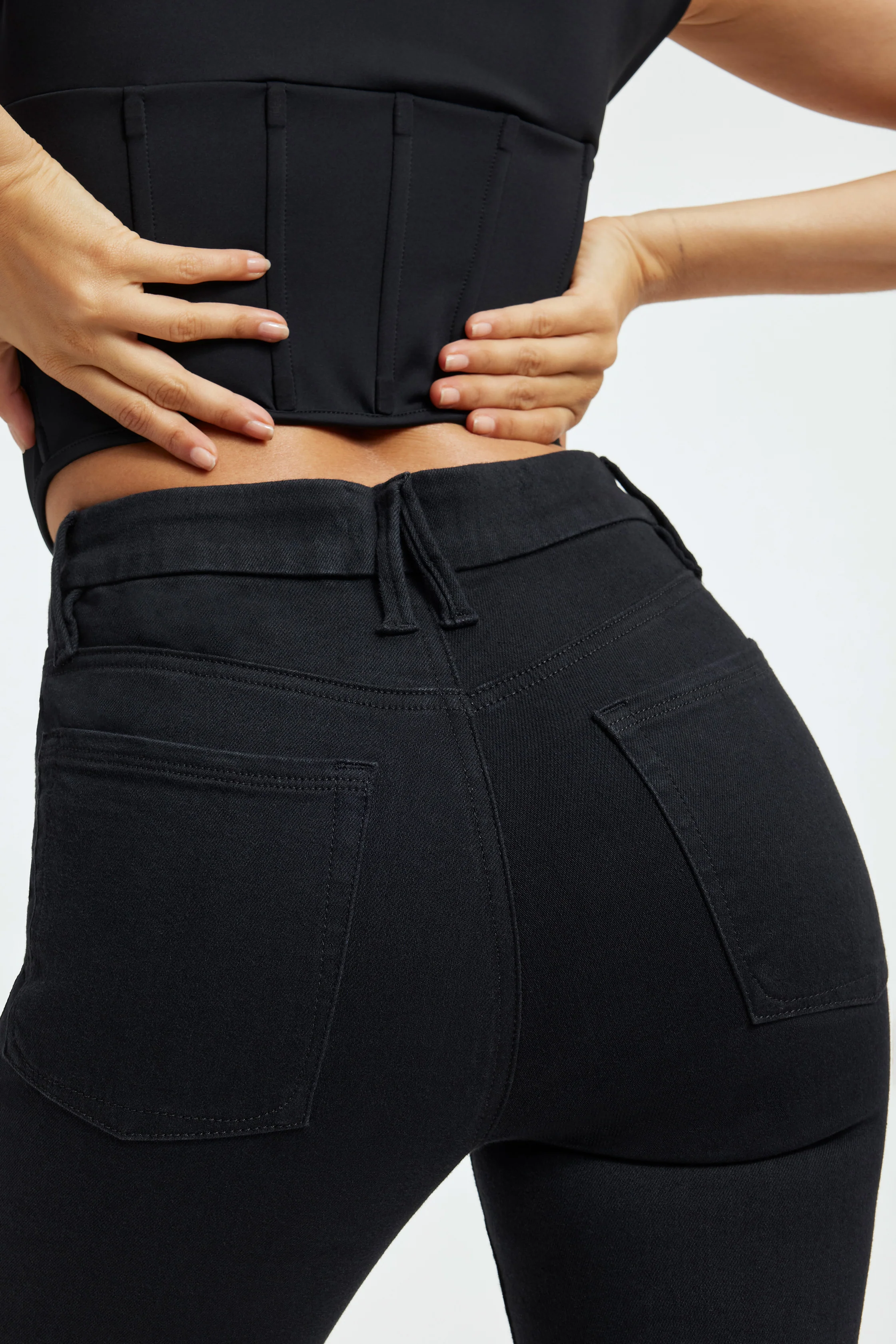 POWER STRETCH PULL-ON SKINNY JEANS Black001 4 POWER STRETCH PULL-ON SKINNY JEANS Black001