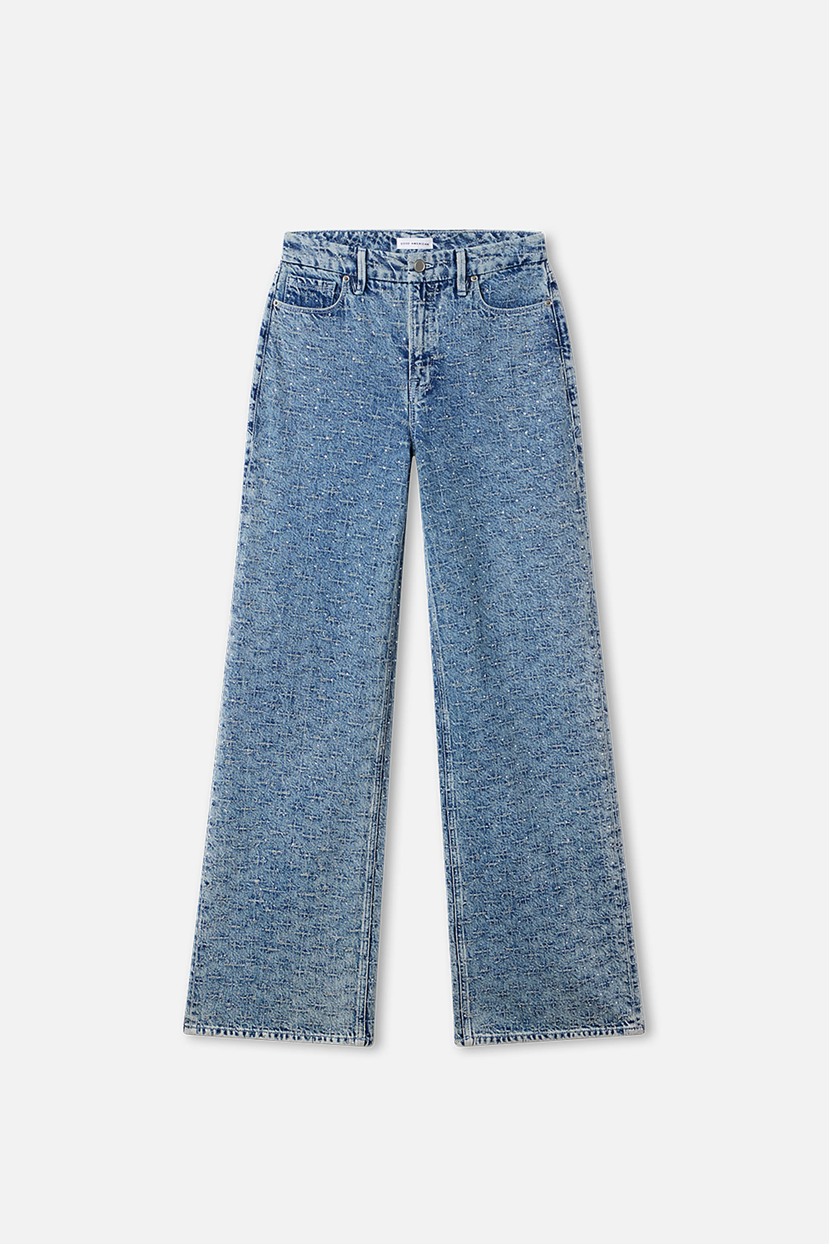 GOOD SKATE WIDE CRYSTAL JEANS Indigo1070