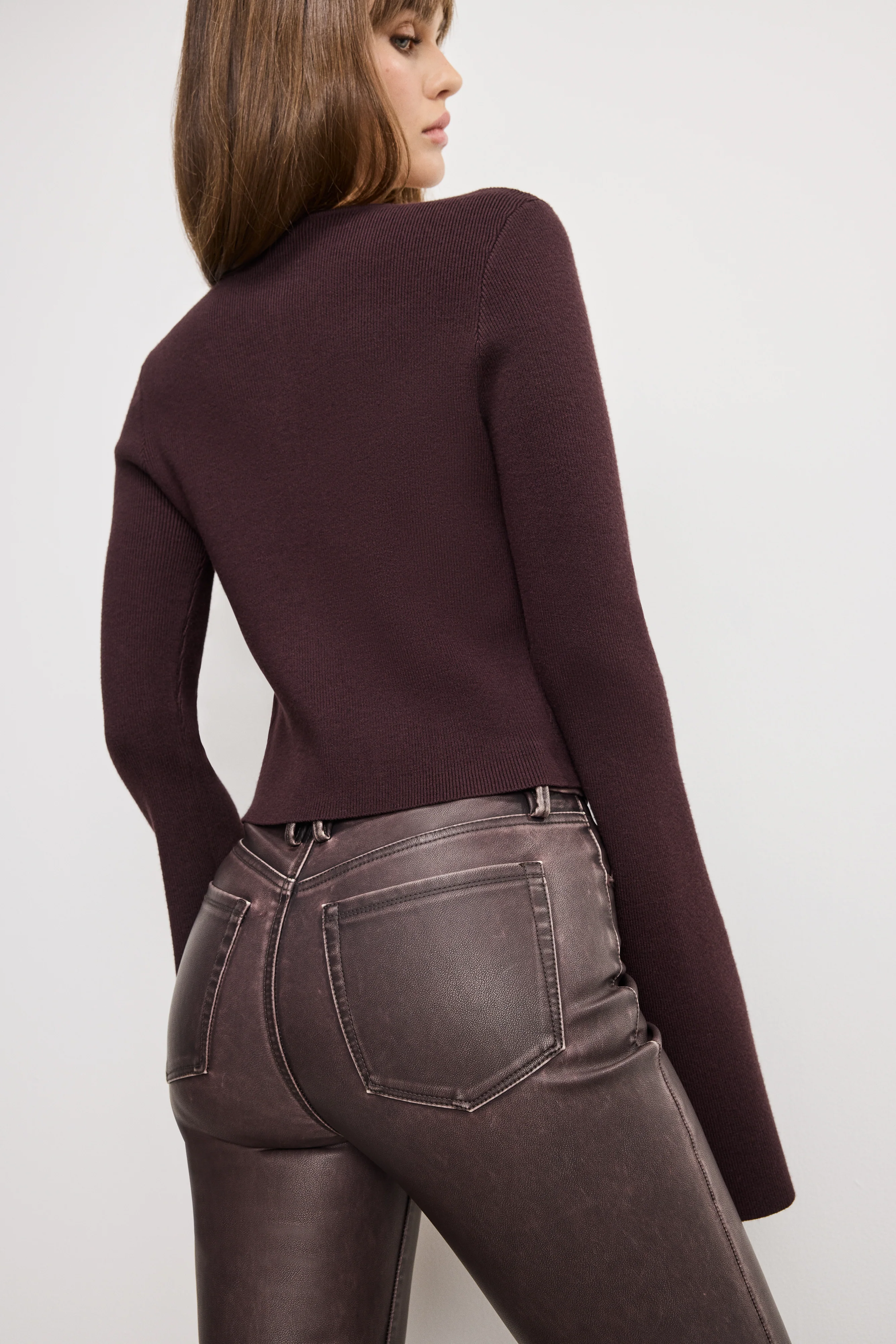 GOOD CLASSIC BOOTCUT FAUX LEATHER PANTS Vamp001 6 GOOD CLASSIC BOOTCUT FAUX LEATHER PANTS Vamp001