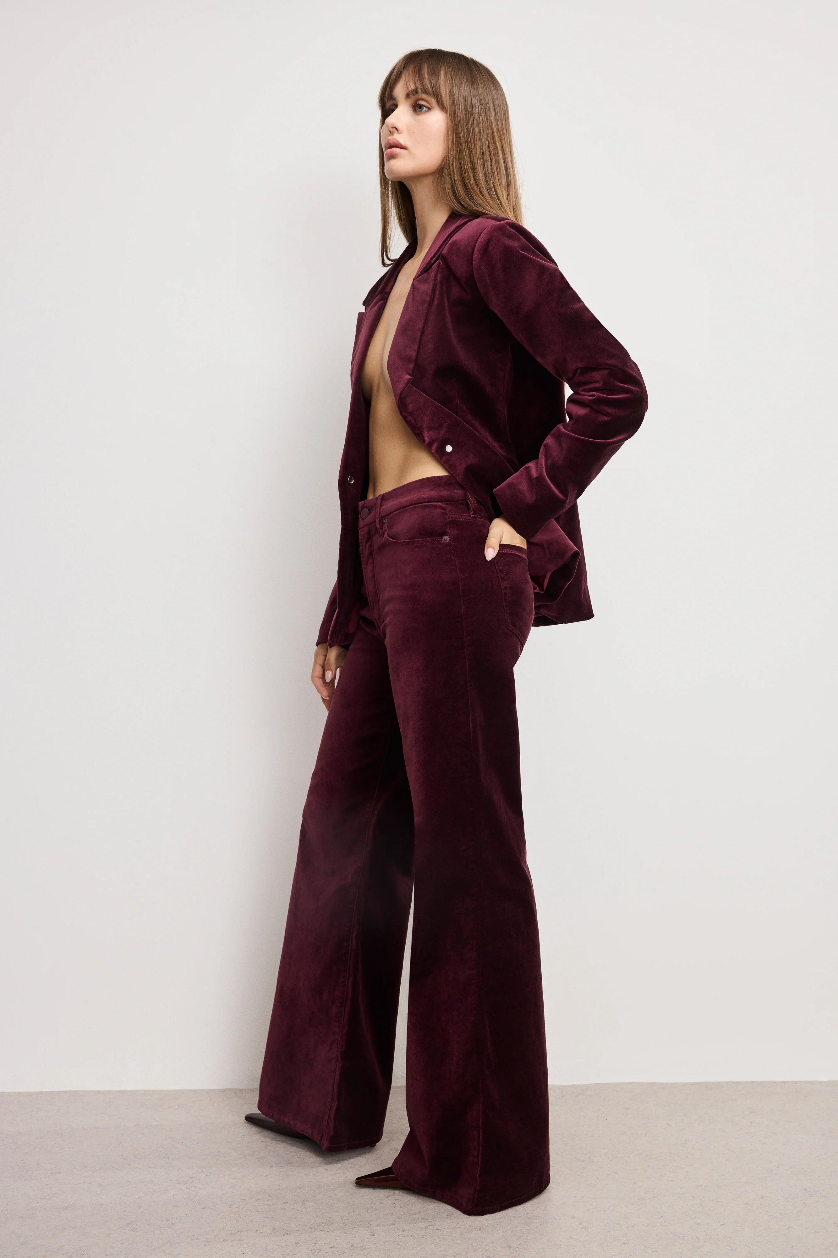 VELVET GOOD WAIST PALAZZO PANTS Fig007