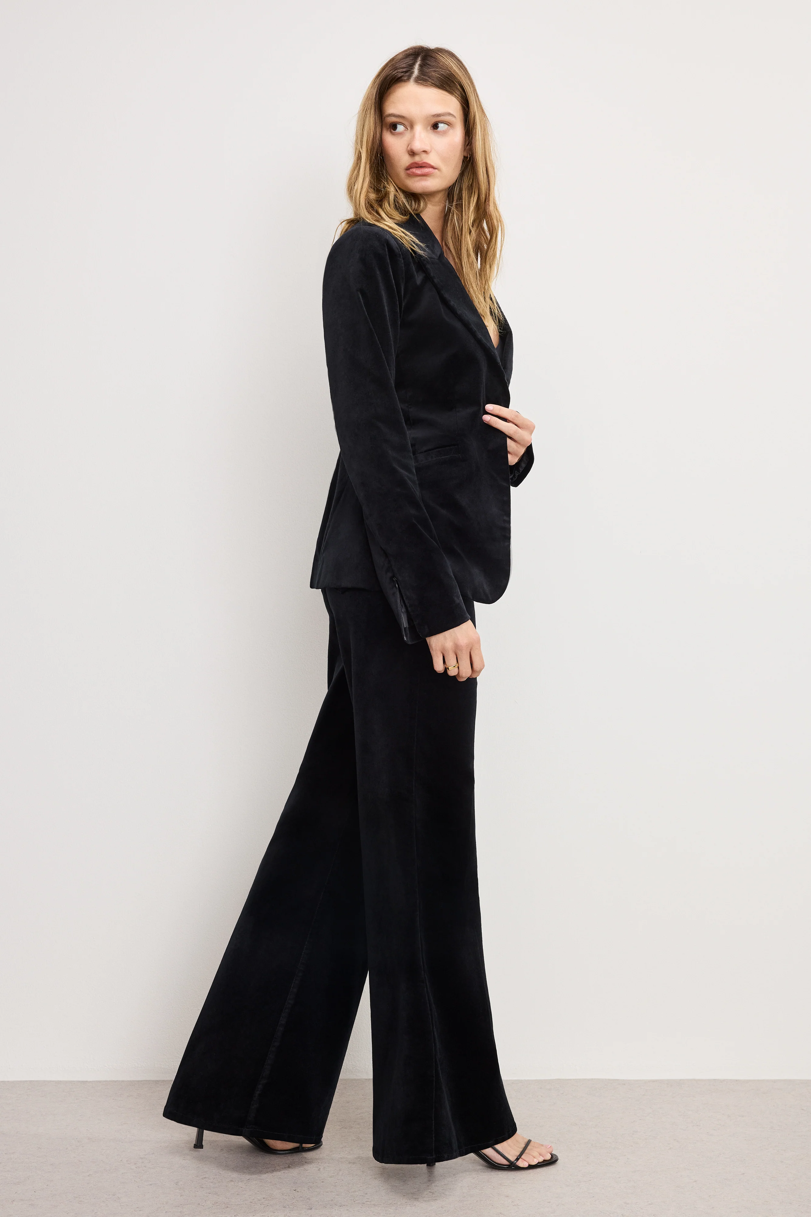 VELVET GOOD WAIST PALAZZO PANTS Black001 4 VELVET GOOD WAIST PALAZZO PANTS Black001