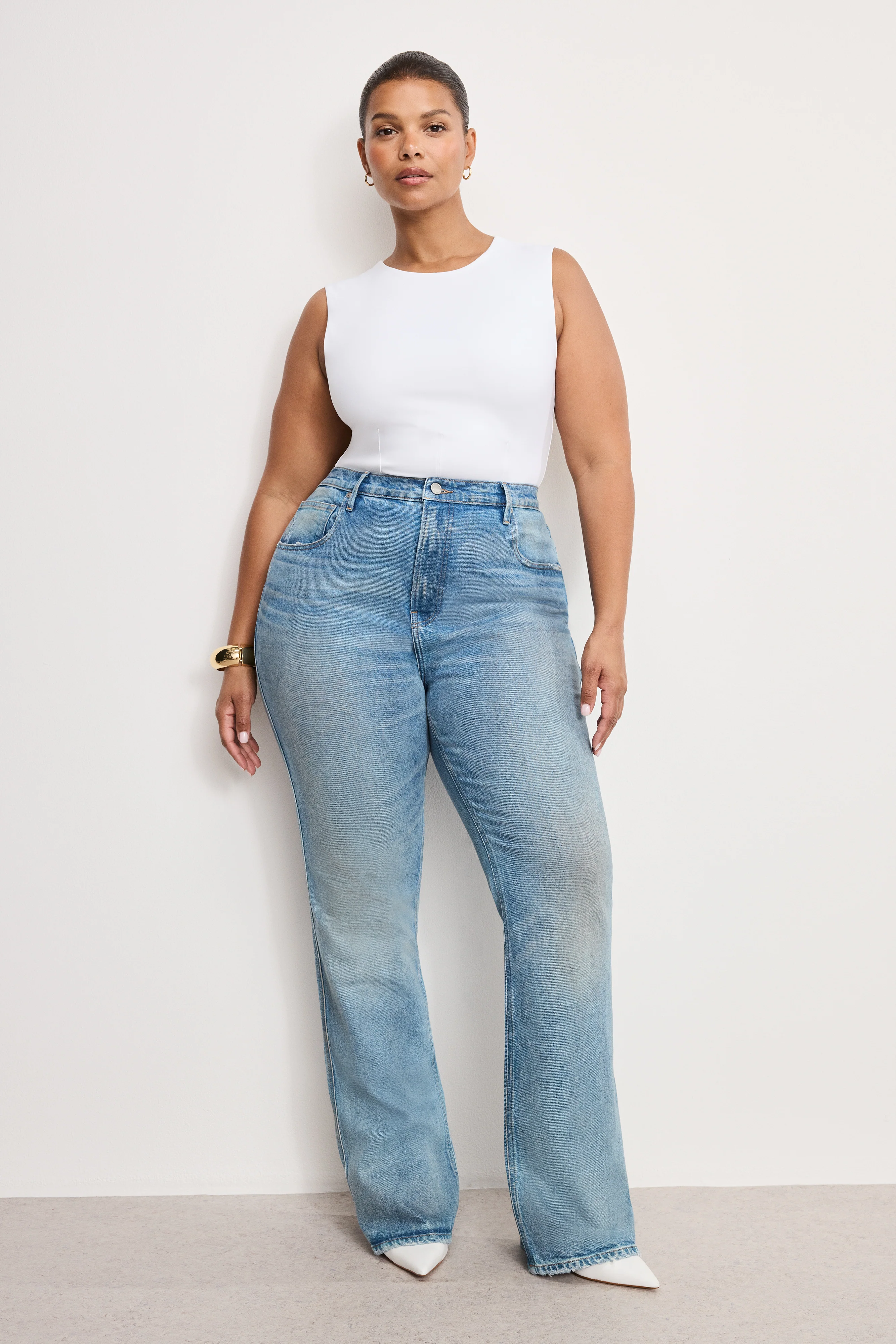 WEIGHTLESS CORSET TANK TOP White001