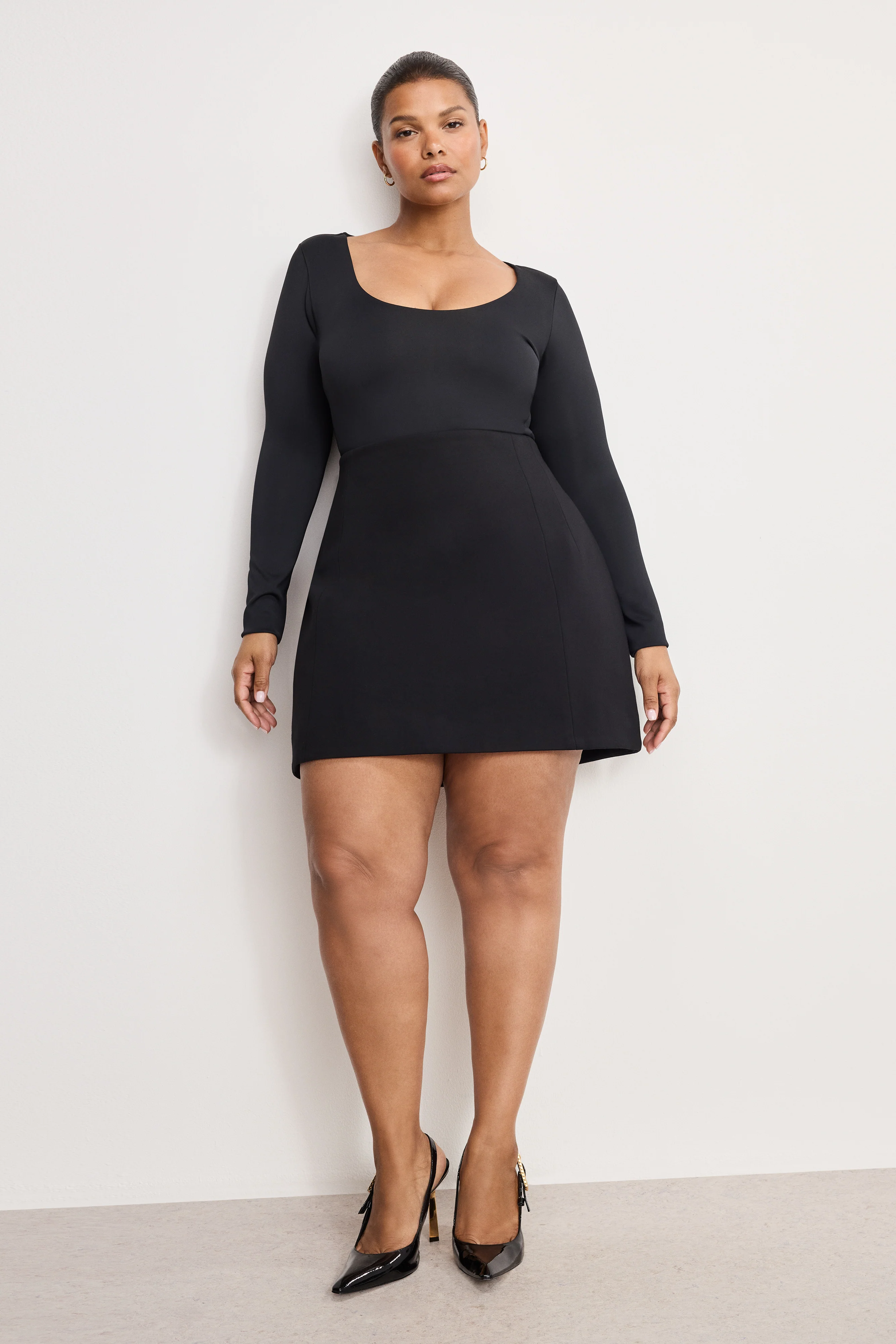 SOFT STRETCH PONTE MINI SKIRT Black001