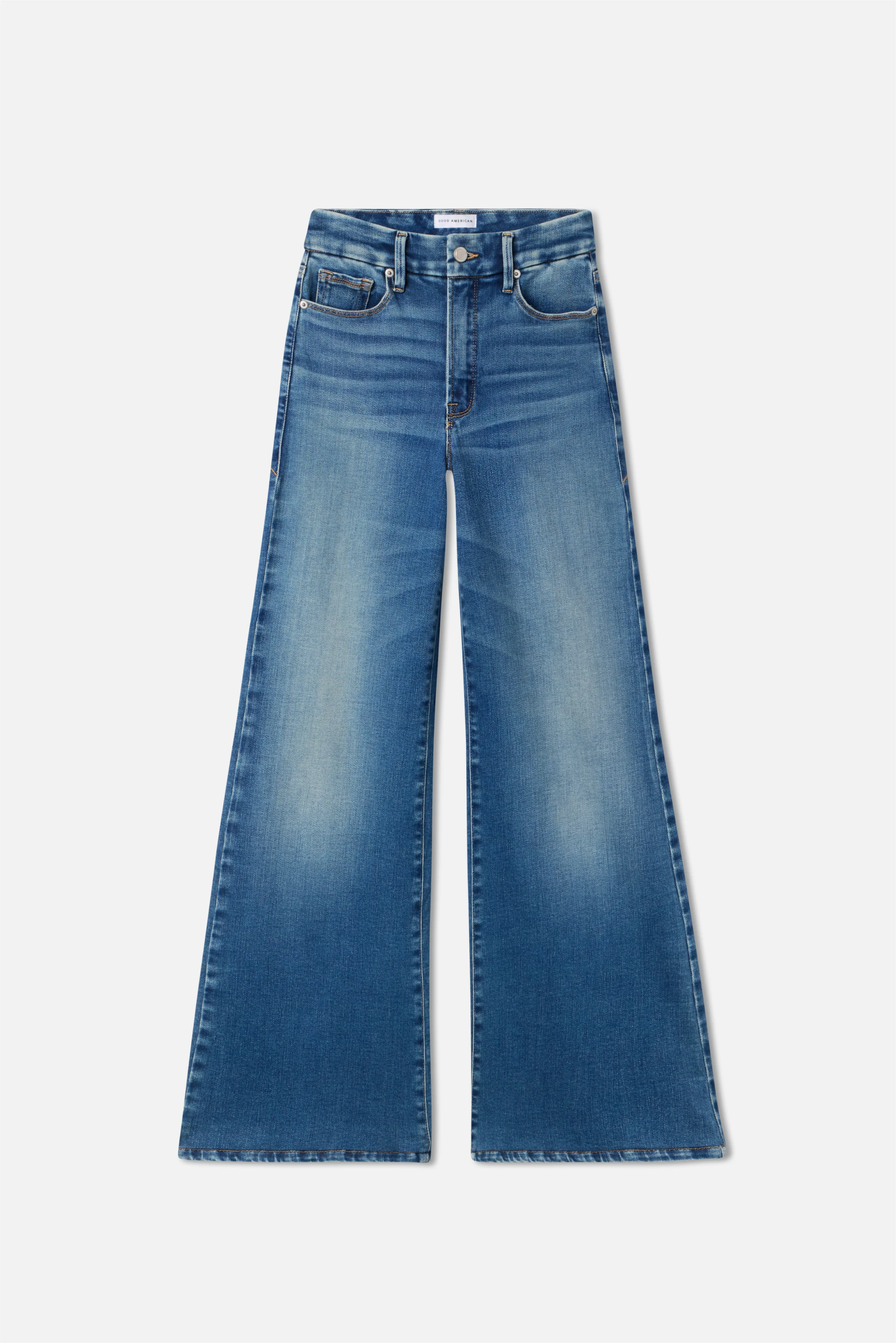 SOFT TECH GOOD WAIST PALAZZO JEANS Indigo986