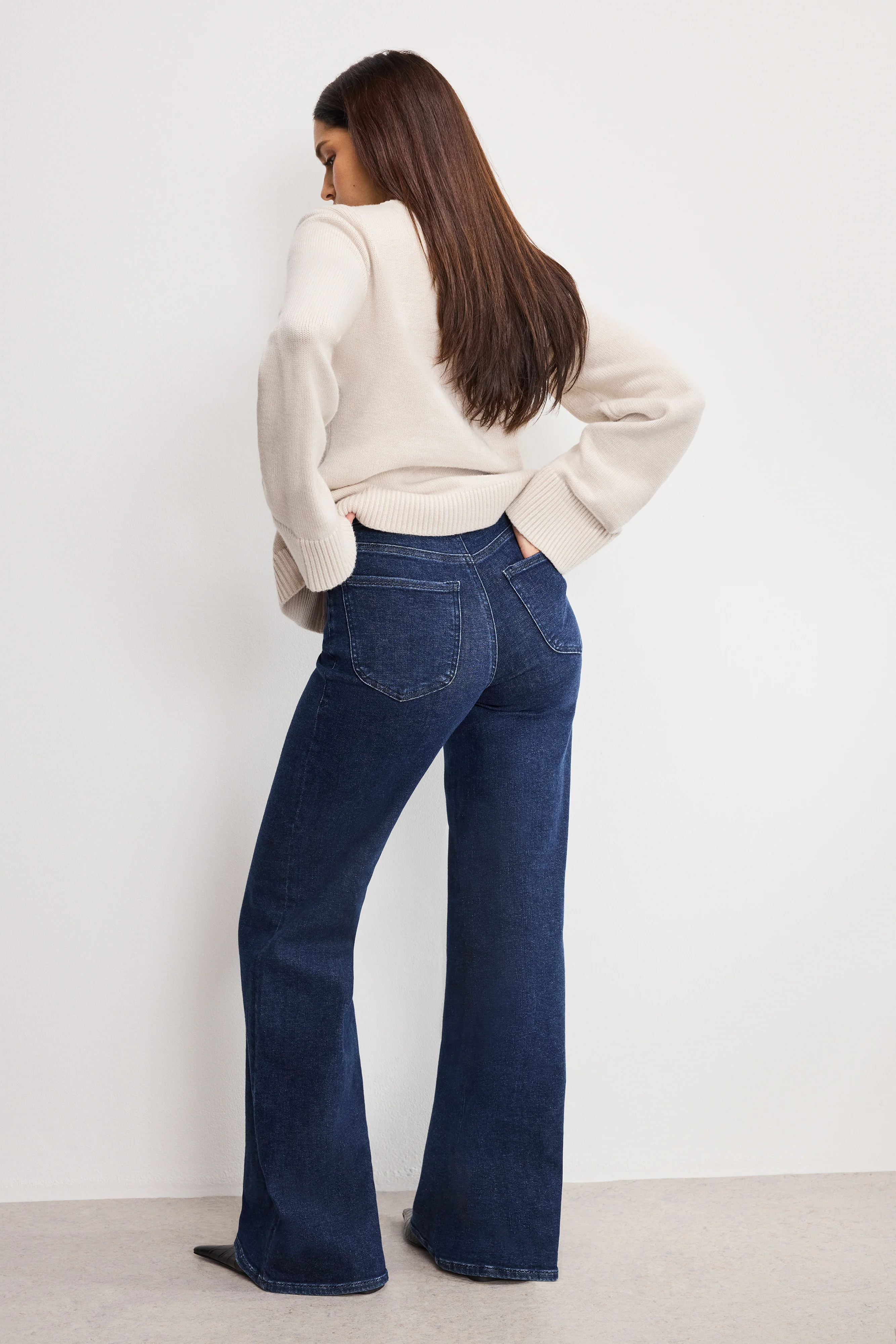 GOOD WAIST PALAZZO JEANS Indigo985