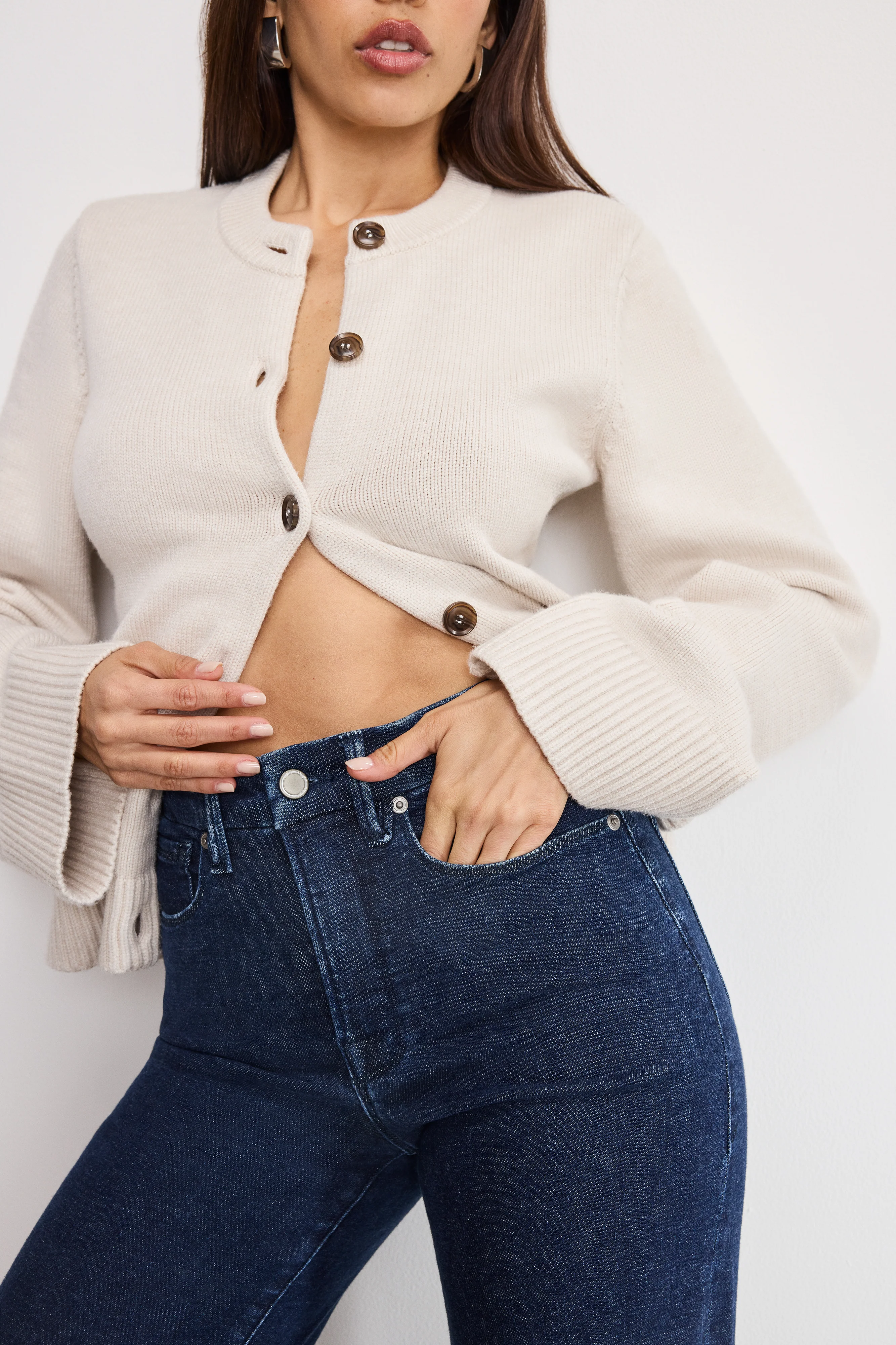 GOOD WAIST PALAZZO JEANS Indigo985 5 GOOD WAIST PALAZZO JEANS Indigo985