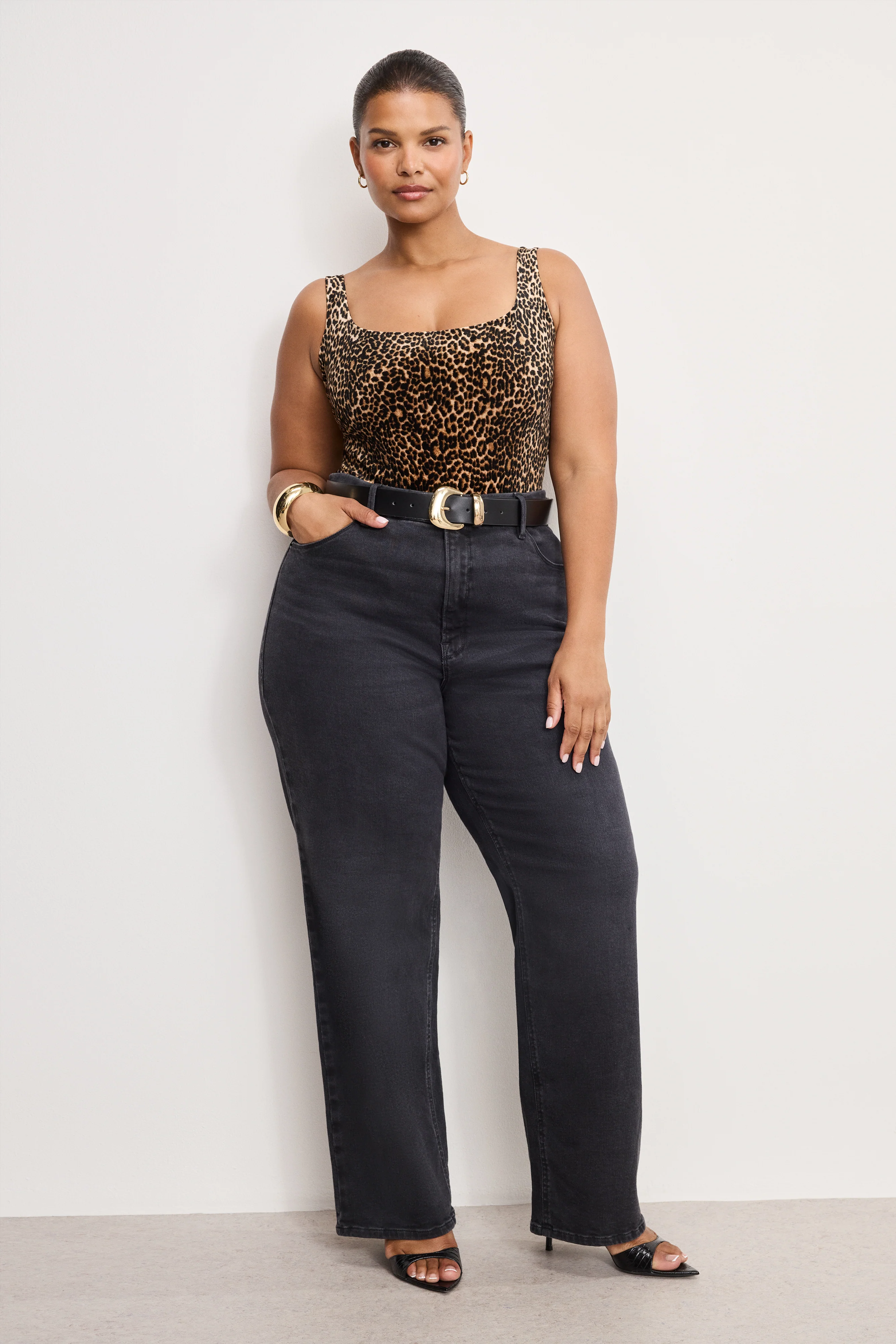 VELVET MODERN TANK BODYSUIT Mini lucky leopard