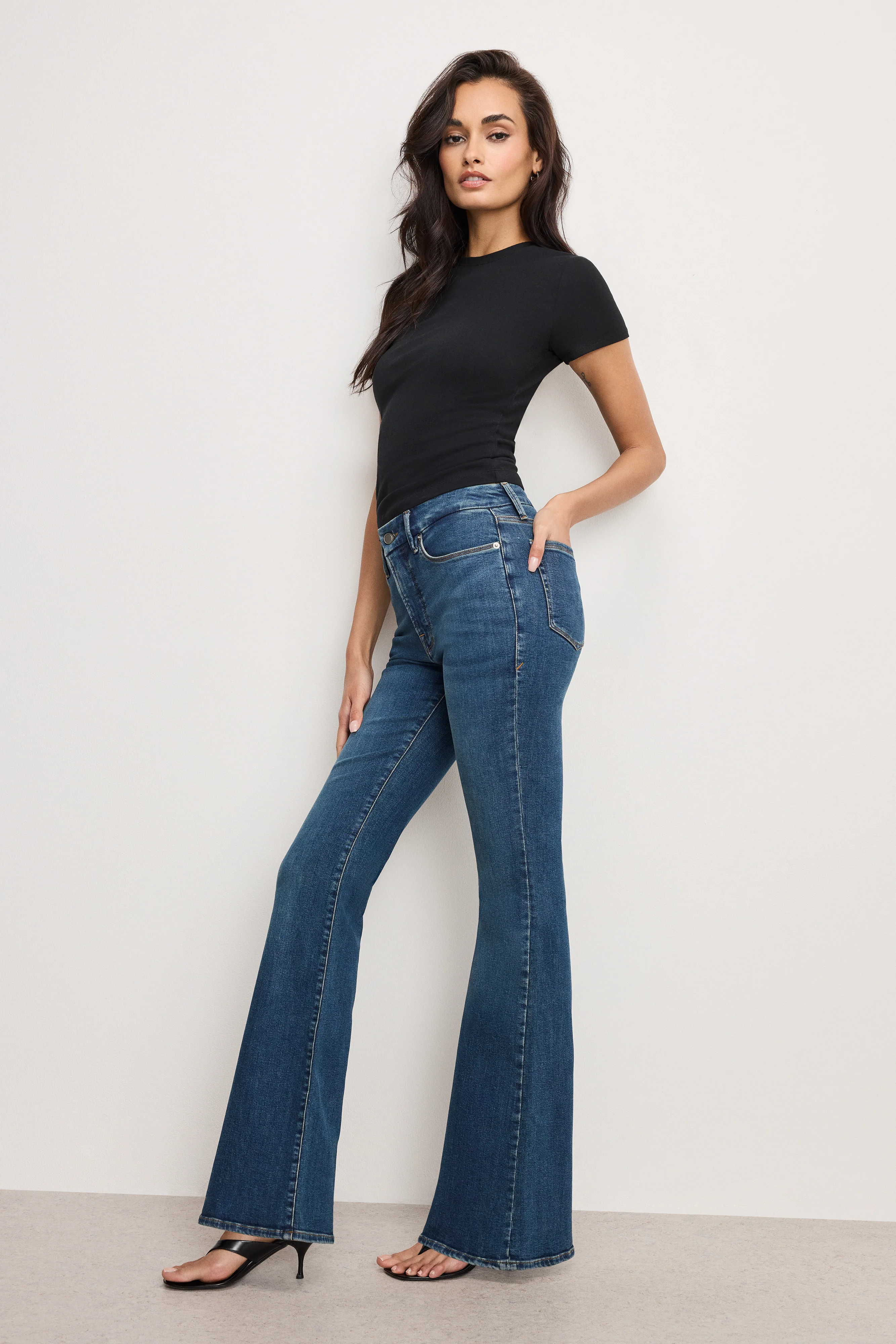 GOOD LEGS FLARE JEANS Blue004