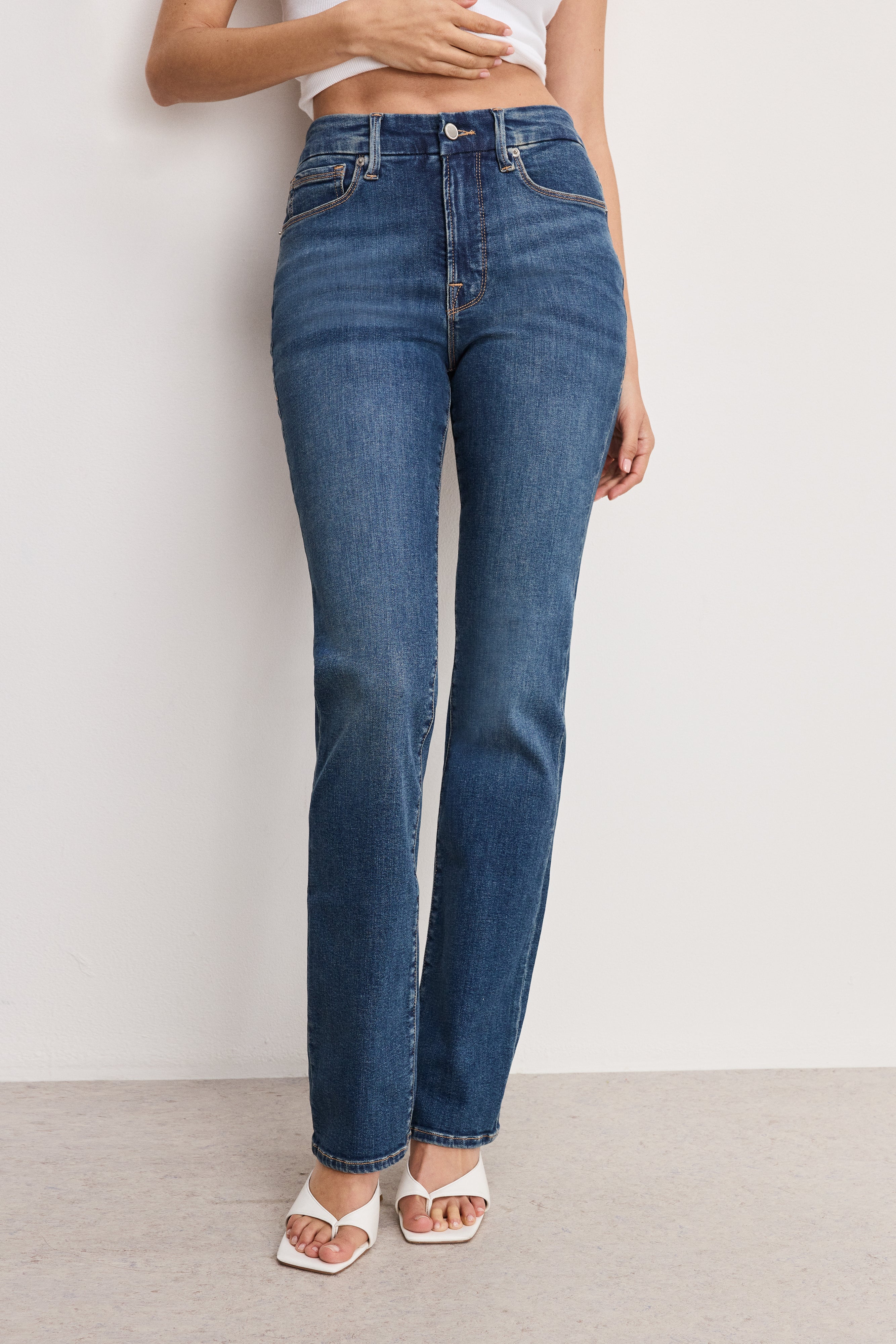 GOOD LEGS STRAIGHT JEANS LONG Blue004