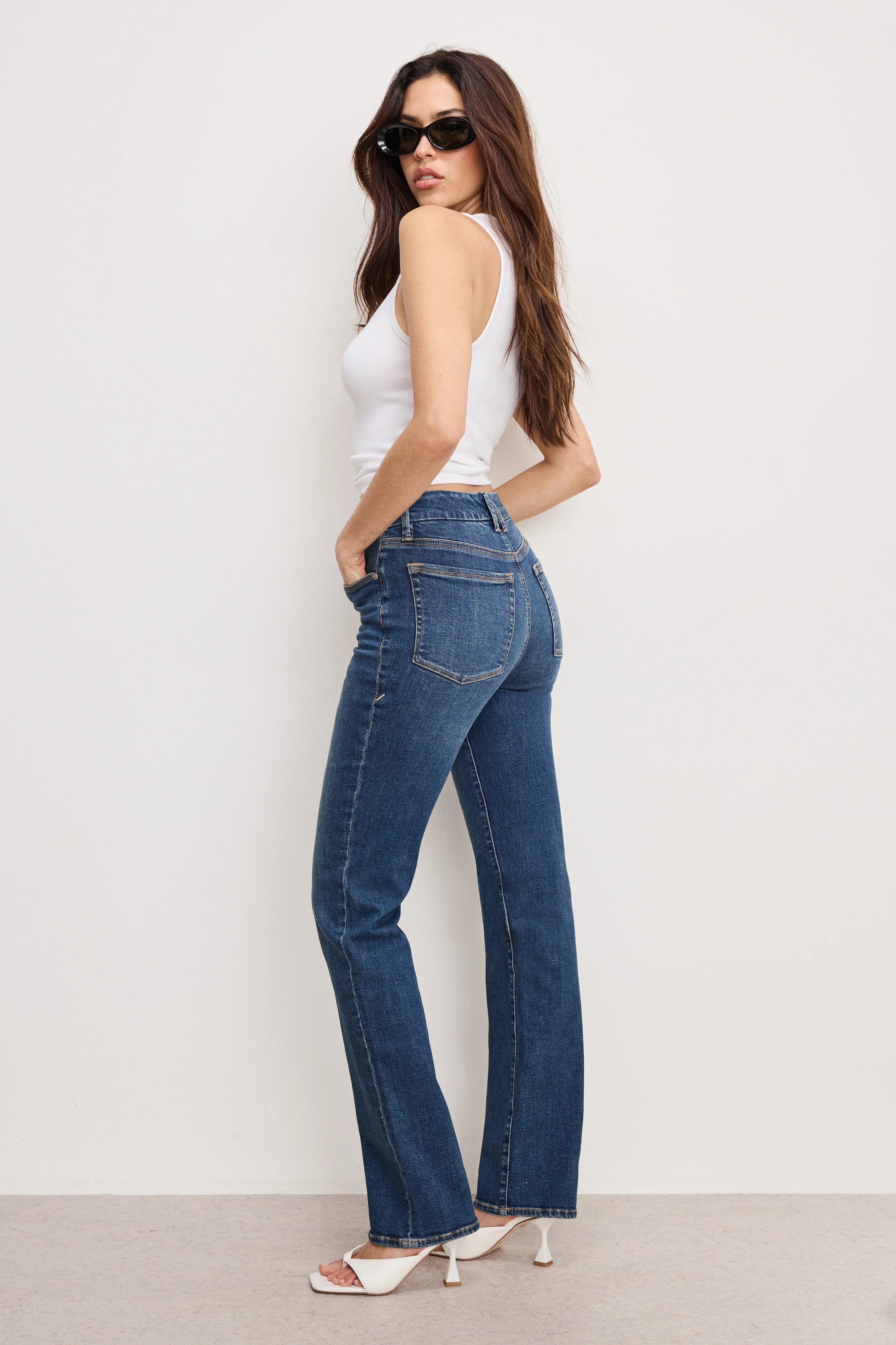 GOOD LEGS STRAIGHT JEANS LONG Blue004