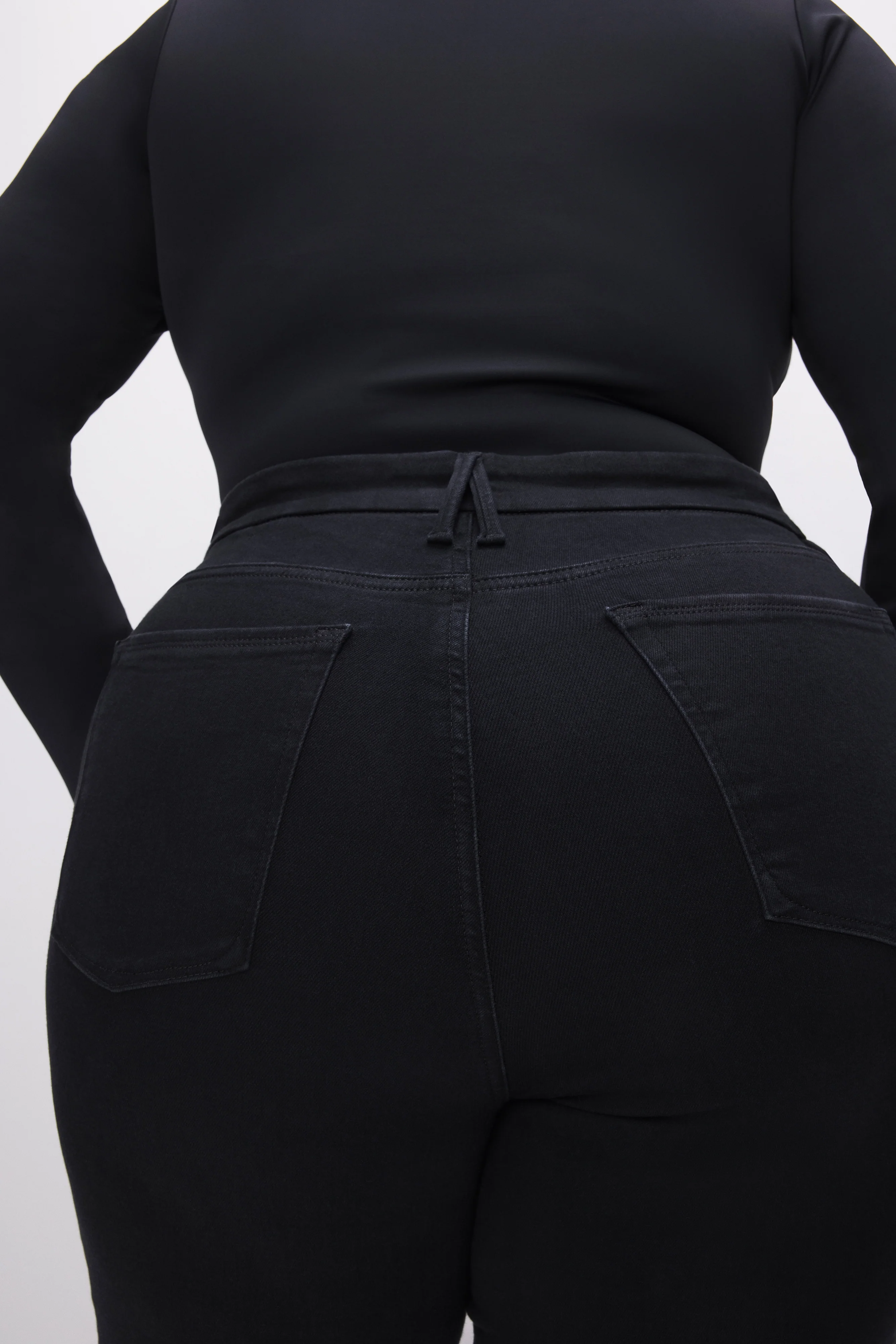 POWER STRETCH PULL-ON FLARE JEANS Black001 11 POWER STRETCH PULL-ON FLARE JEANS Black001