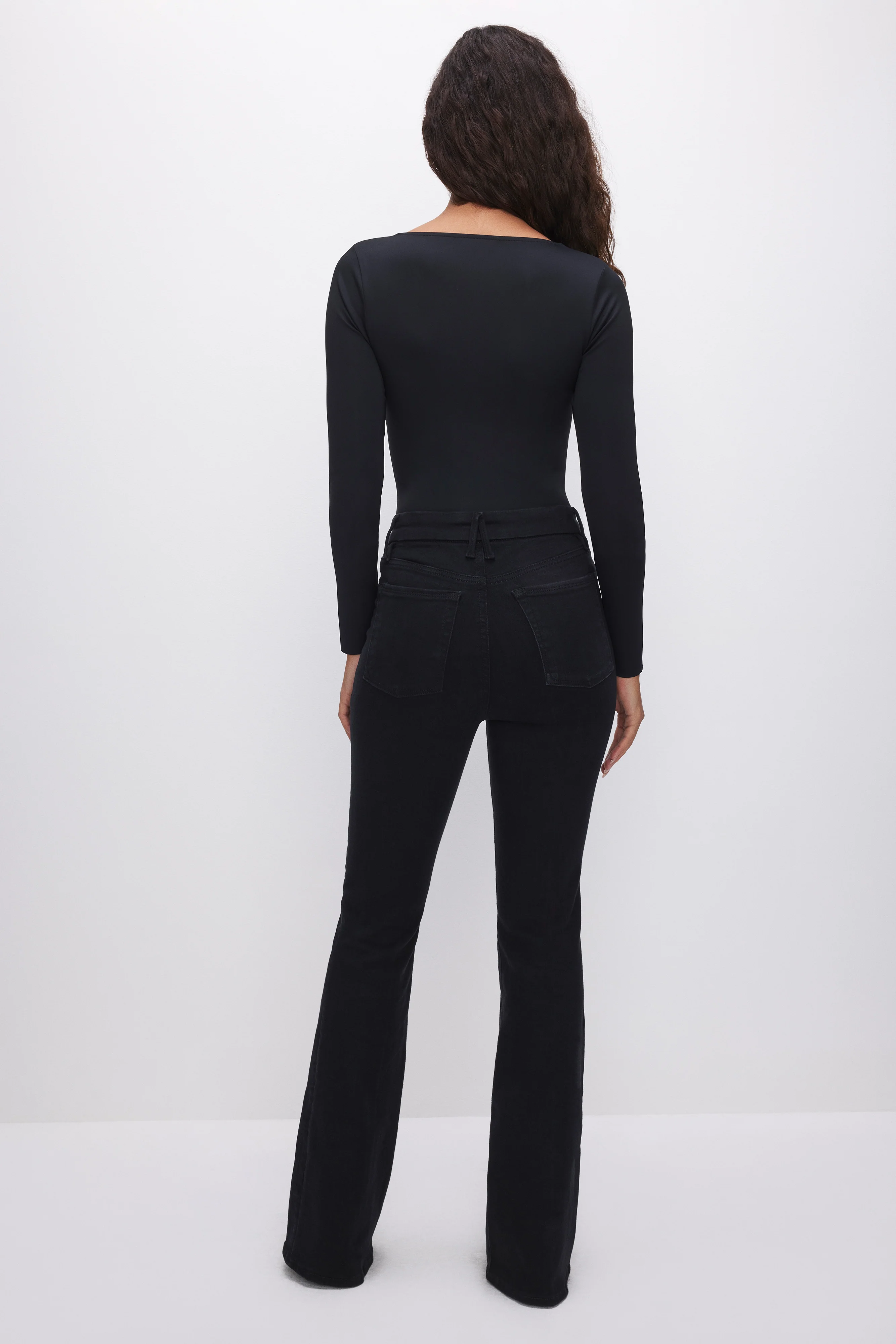 POWER STRETCH PULL-ON FLARE JEANS Black001 5 POWER STRETCH PULL-ON FLARE JEANS Black001