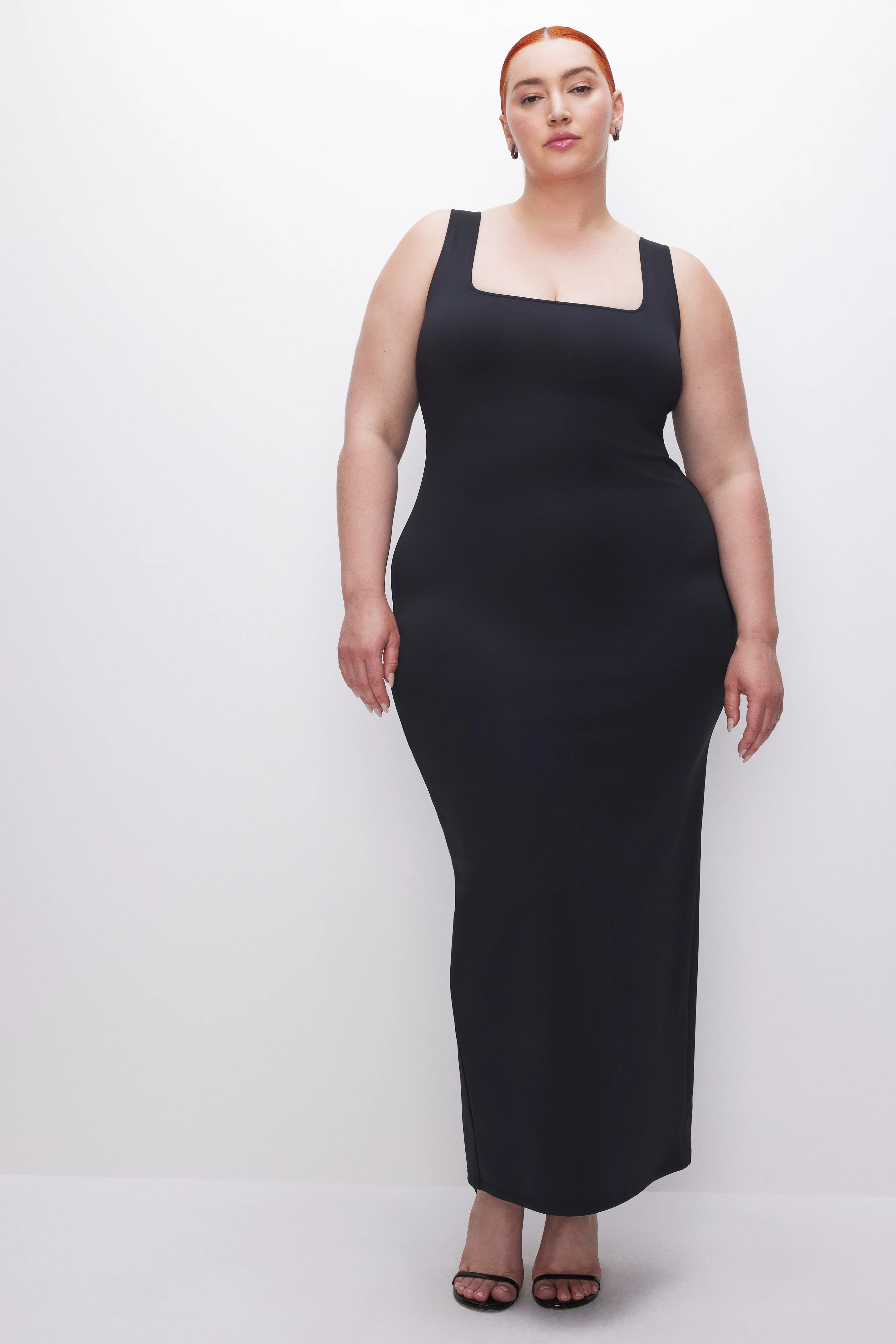 SCULPTING MODERN TANK MAXI DRESS Black001