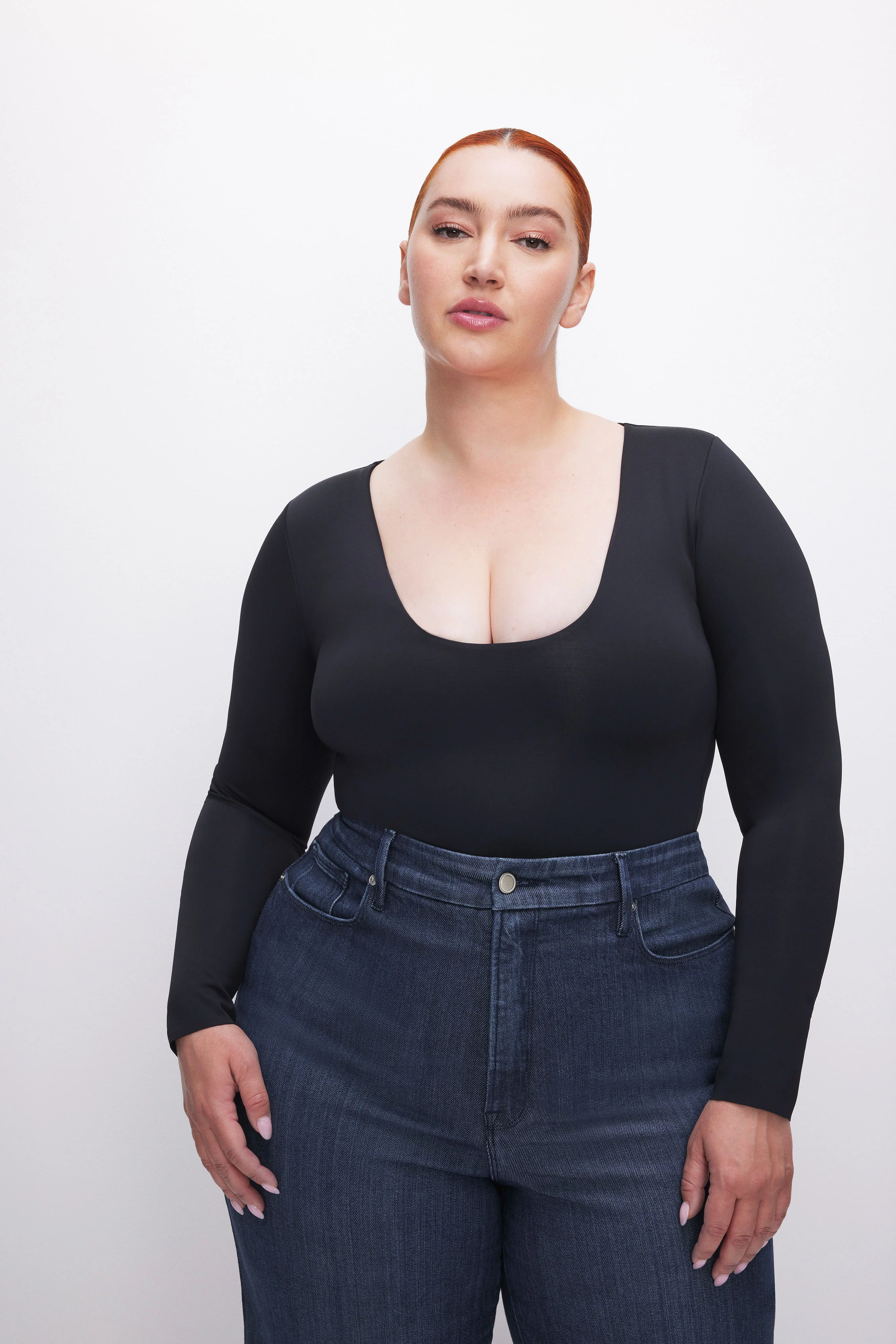 SCULPTING SCOOP NECK BODYSUIT Black001 7 SCULPTING SCOOP NECK BODYSUIT Black001