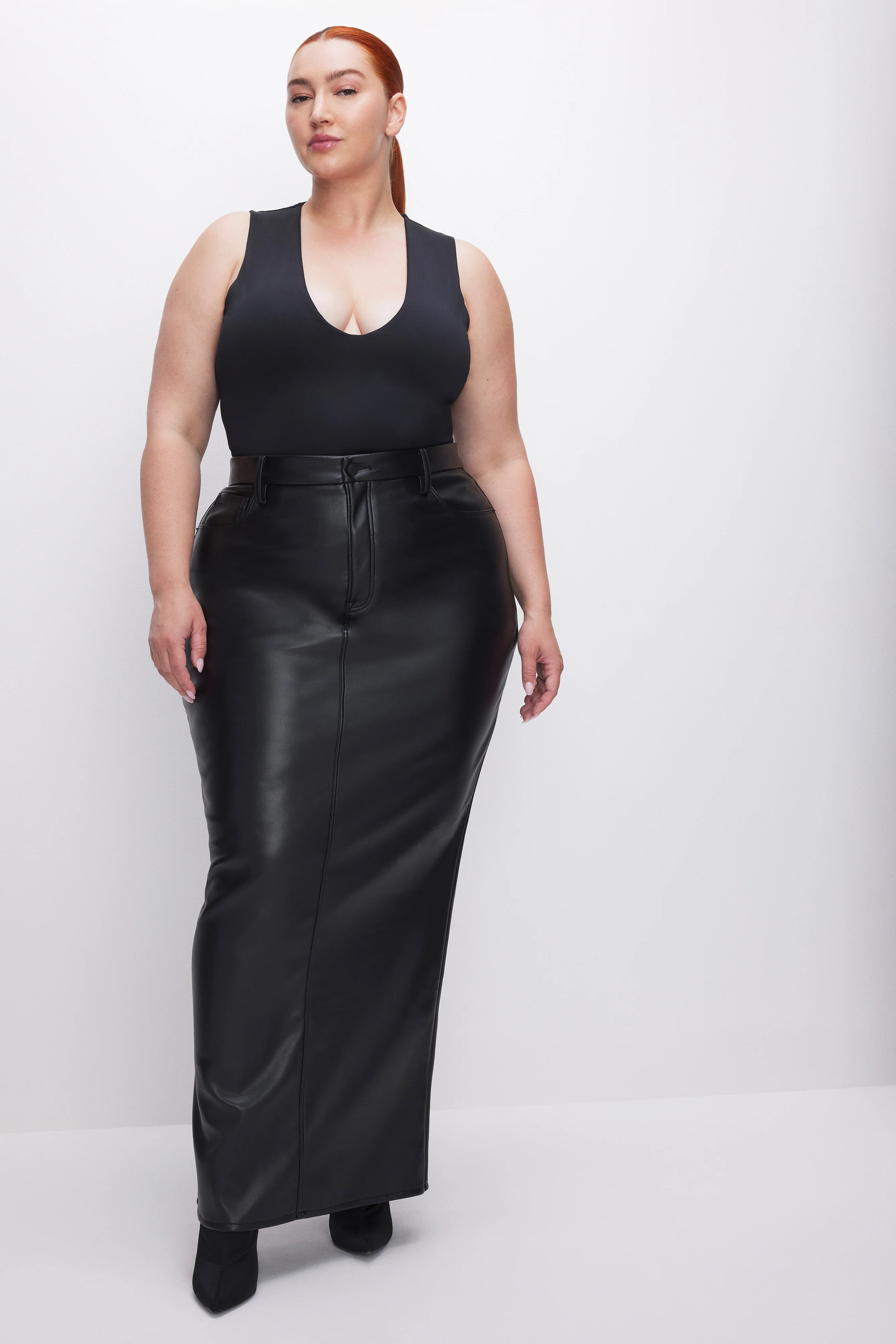 SCULPTING DEEP V TANK BODYSUIT Black001 7 SCULPTING DEEP V TANK BODYSUIT Black001