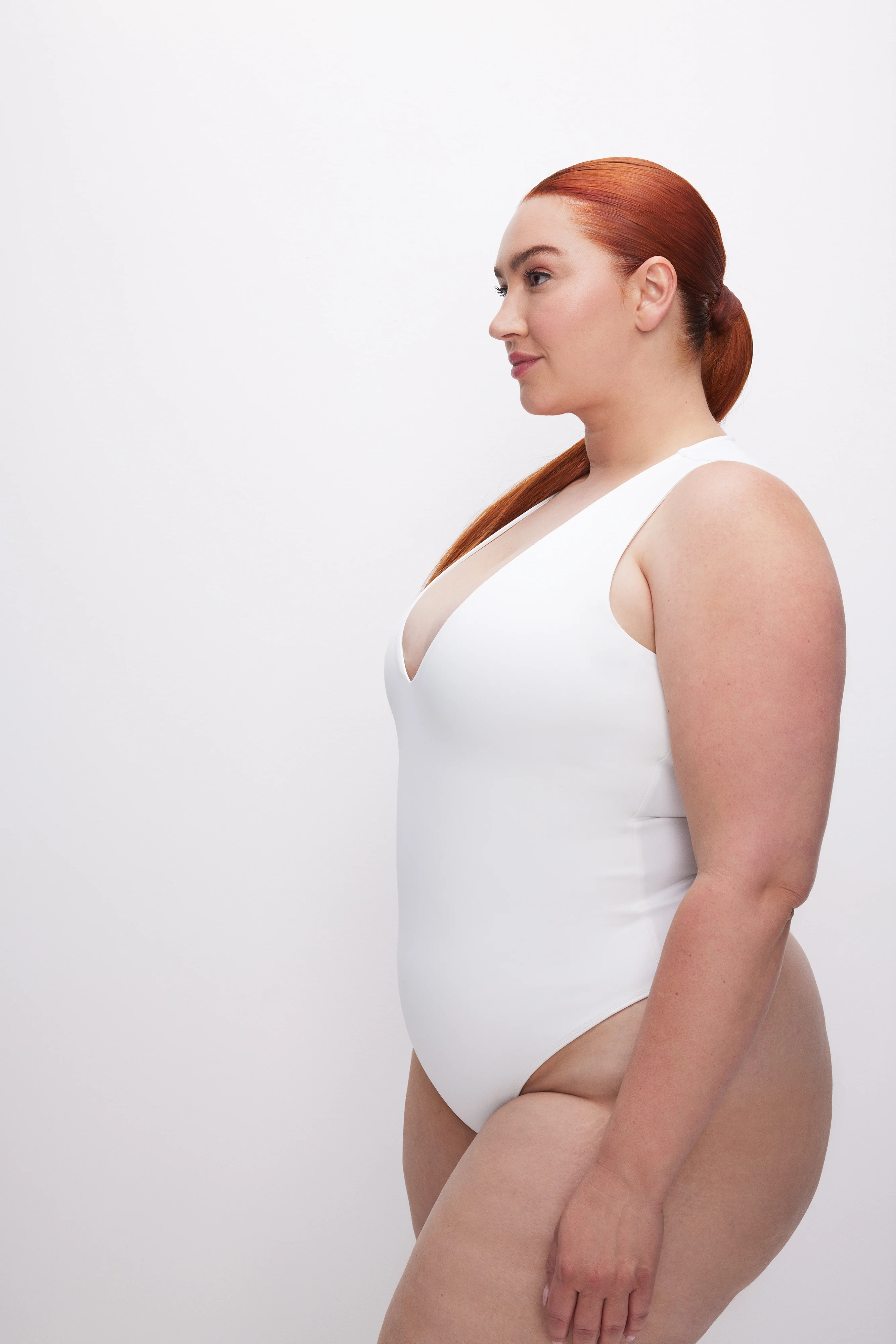 SCULPTING DEEP V TANK BODYSUIT White001 9 SCULPTING DEEP V TANK BODYSUIT White001