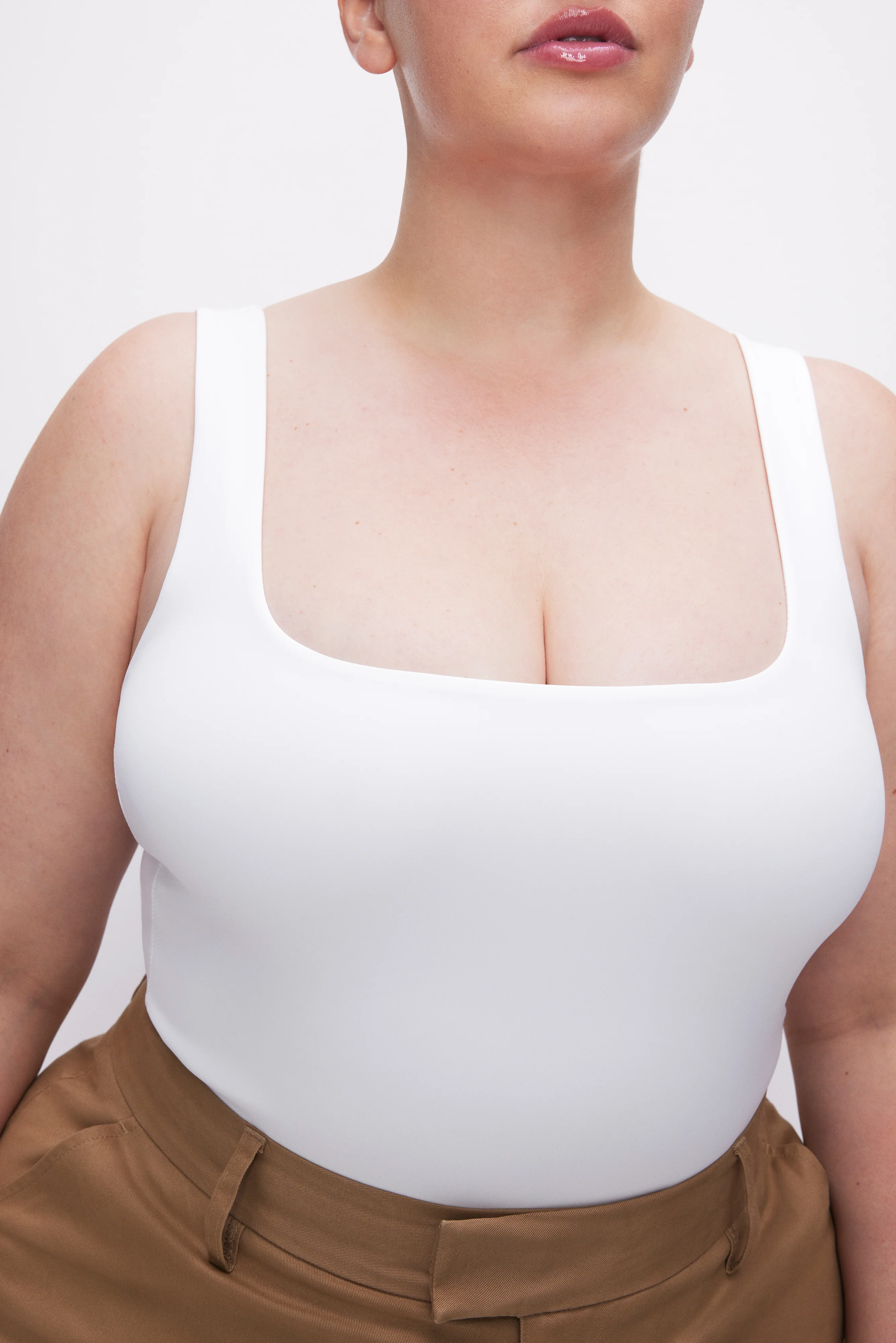 SCULPTING MODERN TANK BODYSUIT White001 6 SCULPTING MODERN TANK BODYSUIT White001