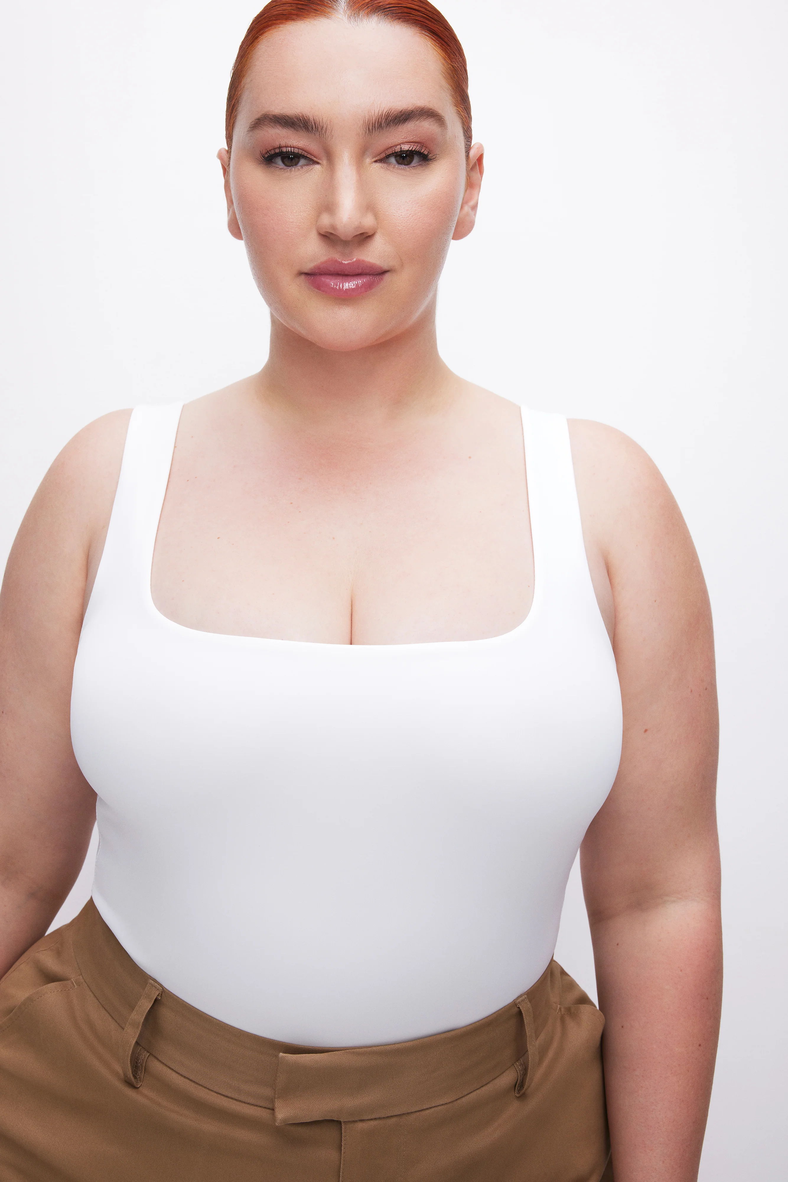 SCULPTING MODERN TANK BODYSUIT White001 8 SCULPTING MODERN TANK BODYSUIT White001