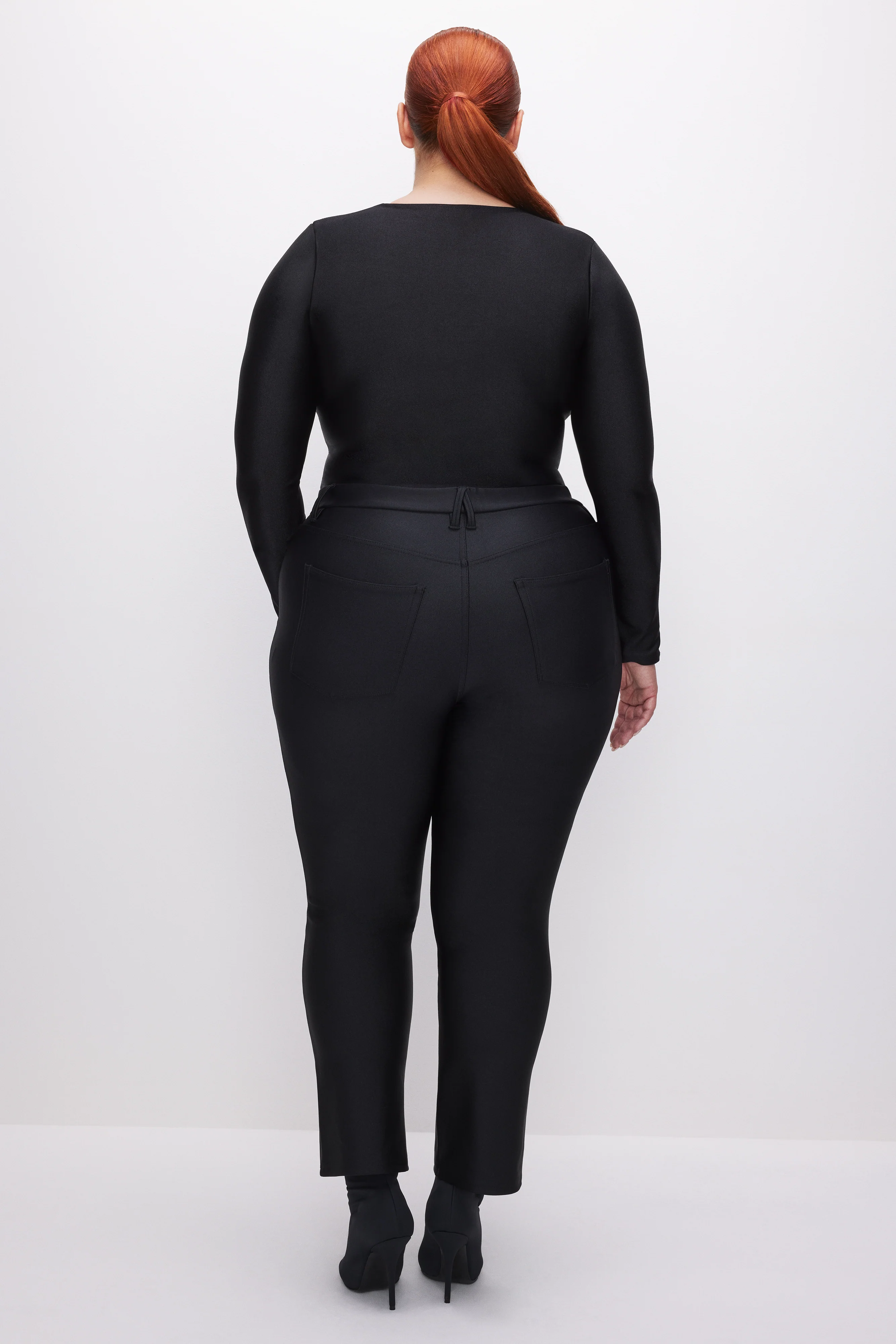 COMPRESSION SHINE STRAIGHT PANTS Black001 9 COMPRESSION SHINE STRAIGHT PANTS Black001